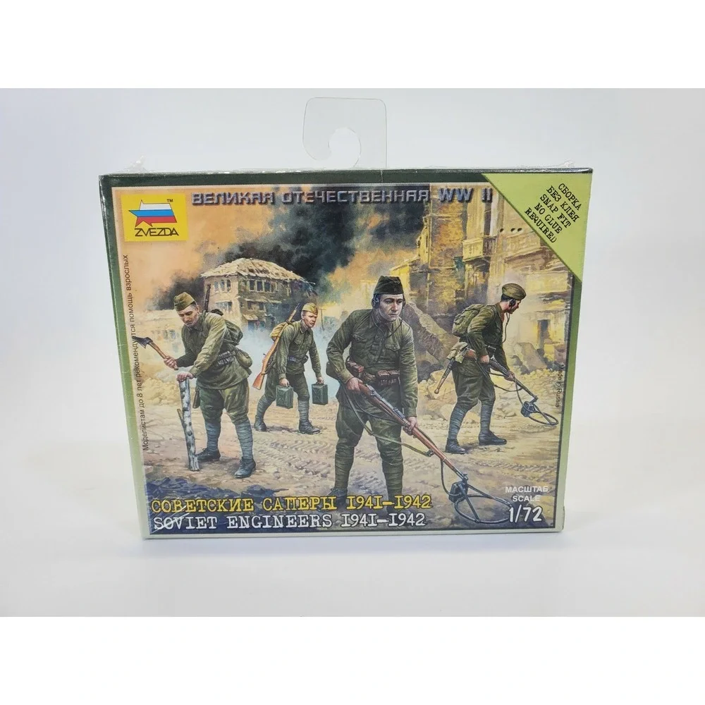 Zvezda 6108 Soviet Engineers 1941‑1942 Figures 1/72 Scale Model Kit New
